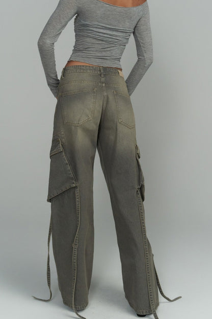 Vintage Patch Pocket Wide Leg Jean