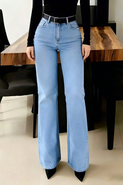 Stylish High-waisted Pockets Casual Women's Jeans