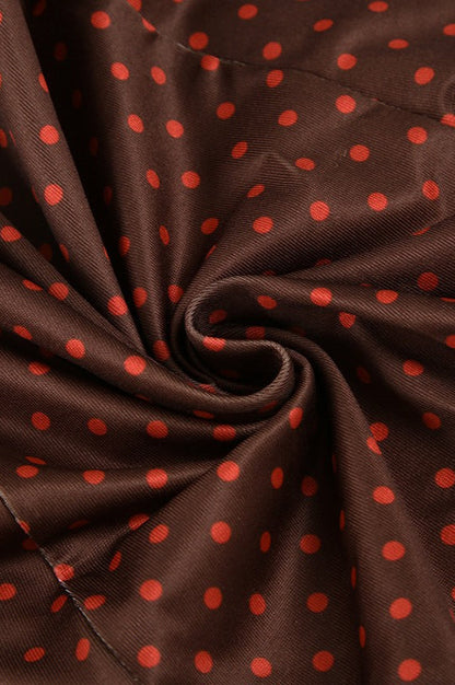 Micro Polka Dot Ruched Scoop Neck Lace Empire Waist Mini Dress
