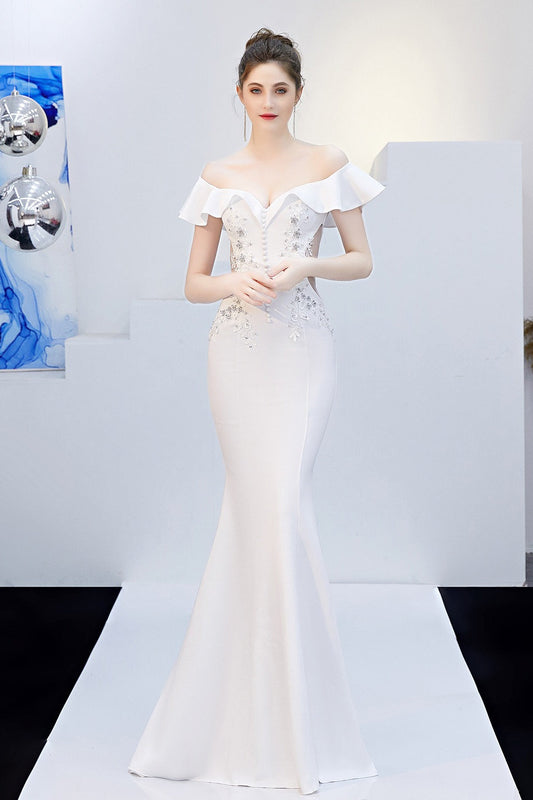Elegant Off Shoulder Bodycon Formal Dress