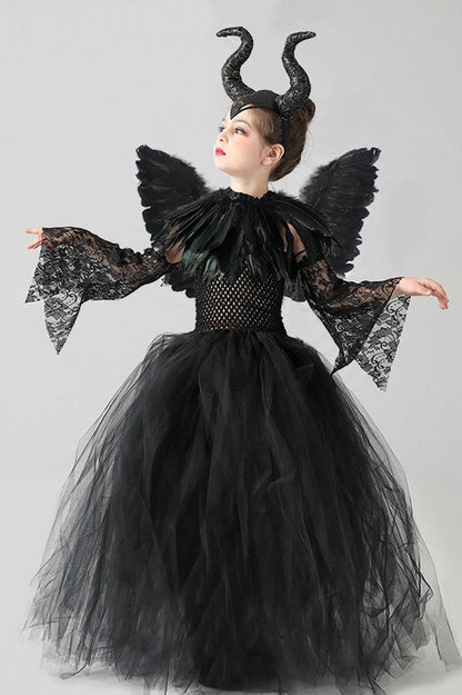 Maleficent Style Kid Halloween Costume