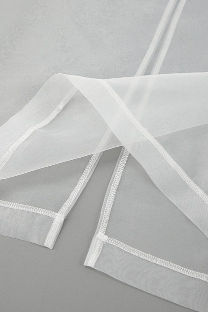 White High-Waist Split Maxi Skirt