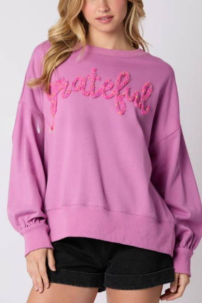 Halloween Letter Bowknot Sweater Loose Casual Top