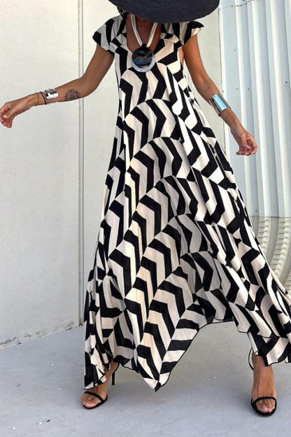 MARIN ROJO-NEGRO, VESTIDO LARGO