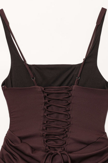 Strapless Strap Mini Tie Sexy Bodycon Mini Dress