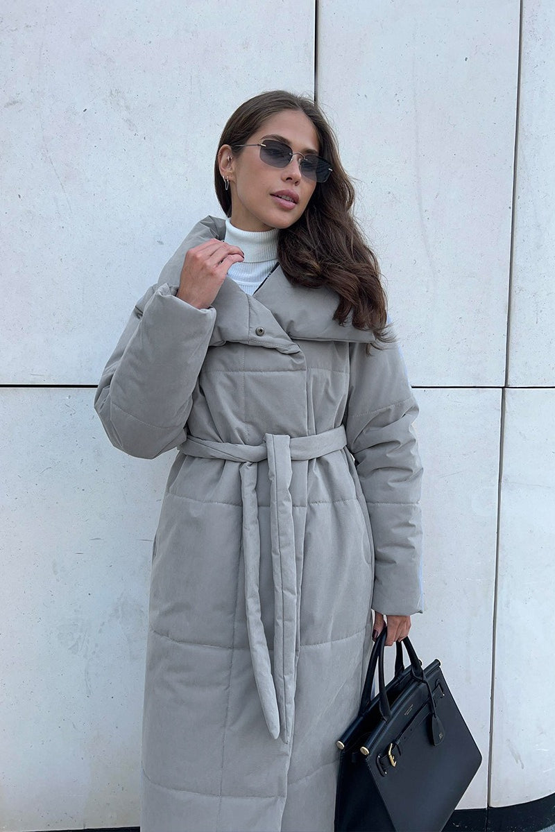 Long Stand Collar Puffer Jacket