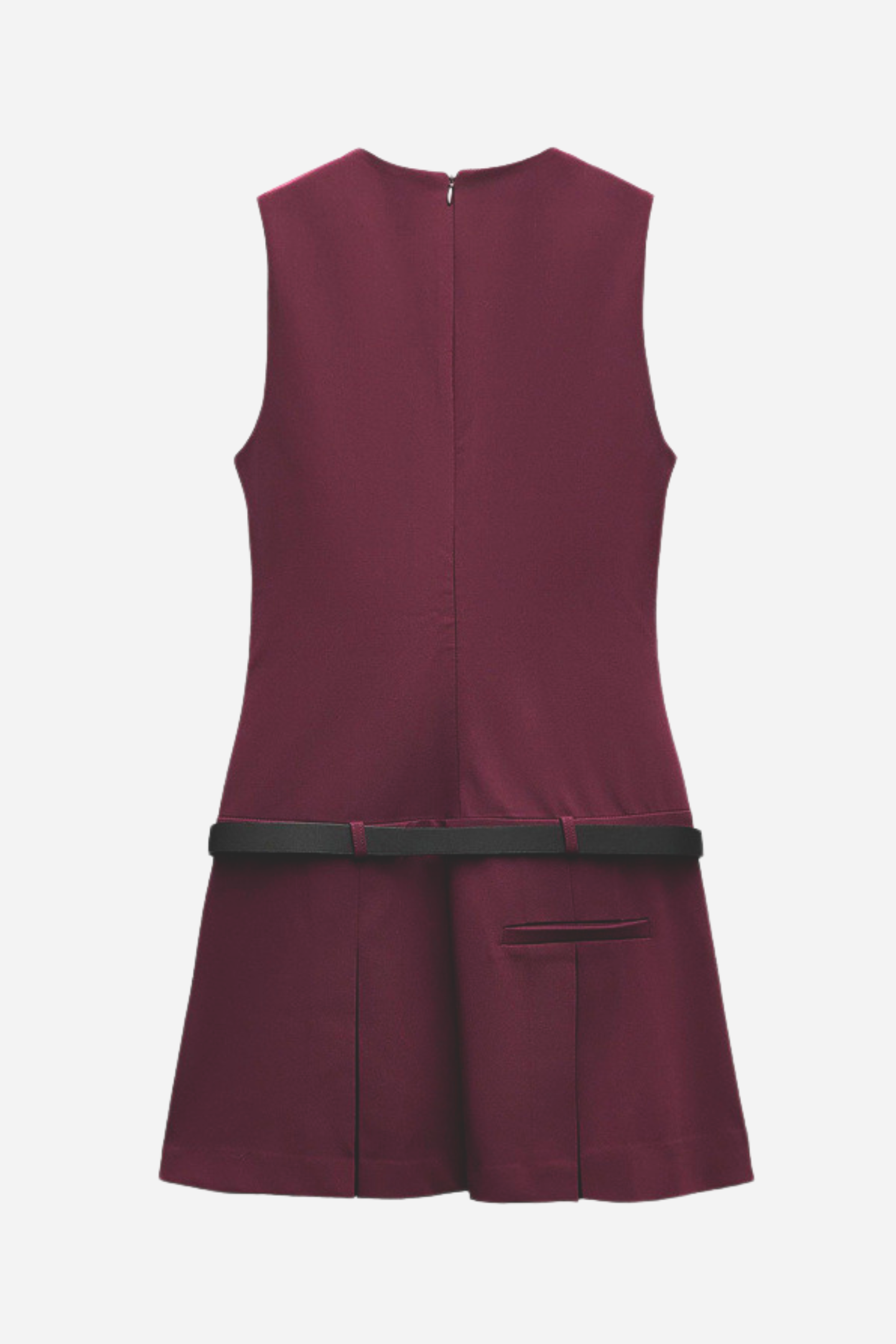 Belen V-neck Belted Mini Dress