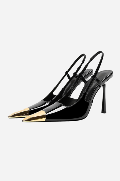 Salome Buckle Slingblack Pumps