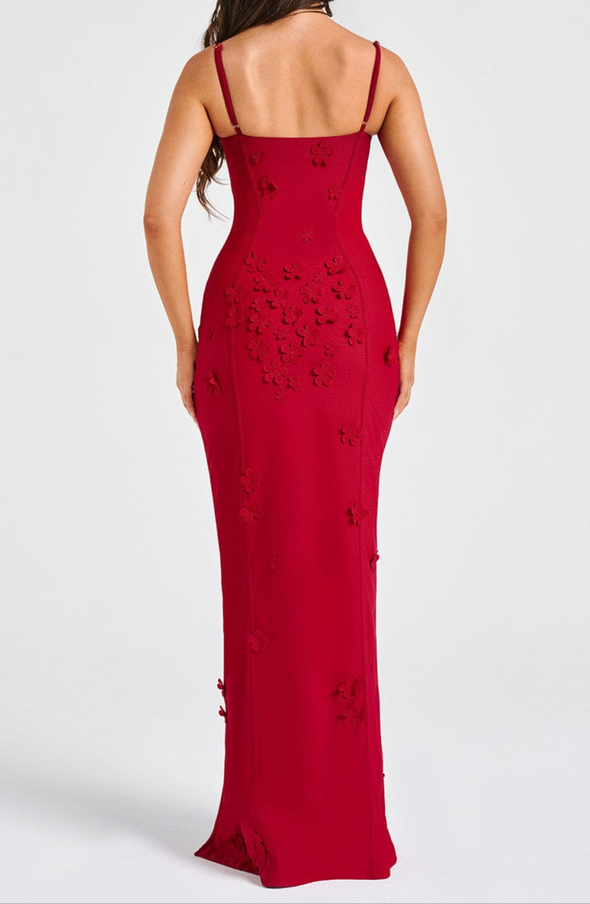 Africa Maxi Dress - Red Lined