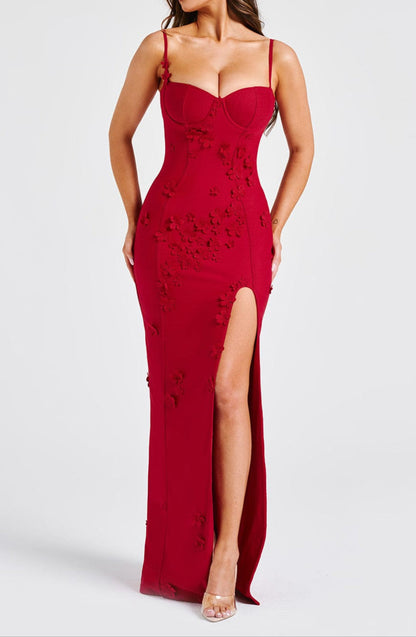 Africa Maxi Dress - Red Lined