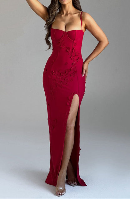 Africa Maxi Dress - Red Lined