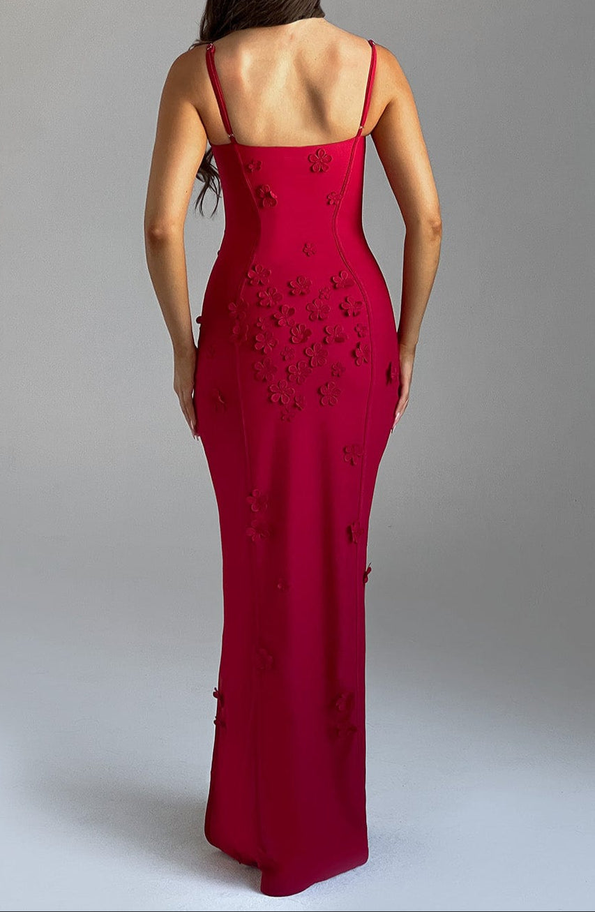 Africa Maxi Dress - Red Lined