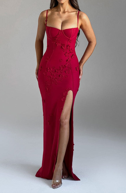 Africa Maxi Dress - Red Lined