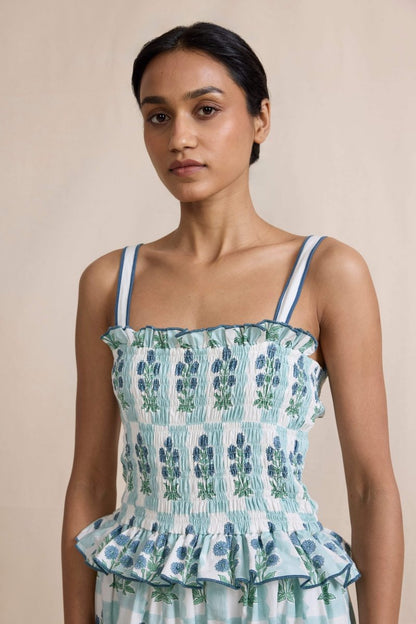 Damla Floral Smocked Cami Maxi Dress