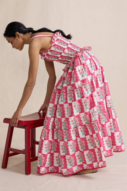 Damla Floral Smocked Cami Maxi Dress