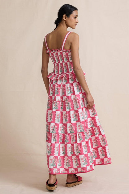 Damla Floral Smocked Cami Maxi Dress