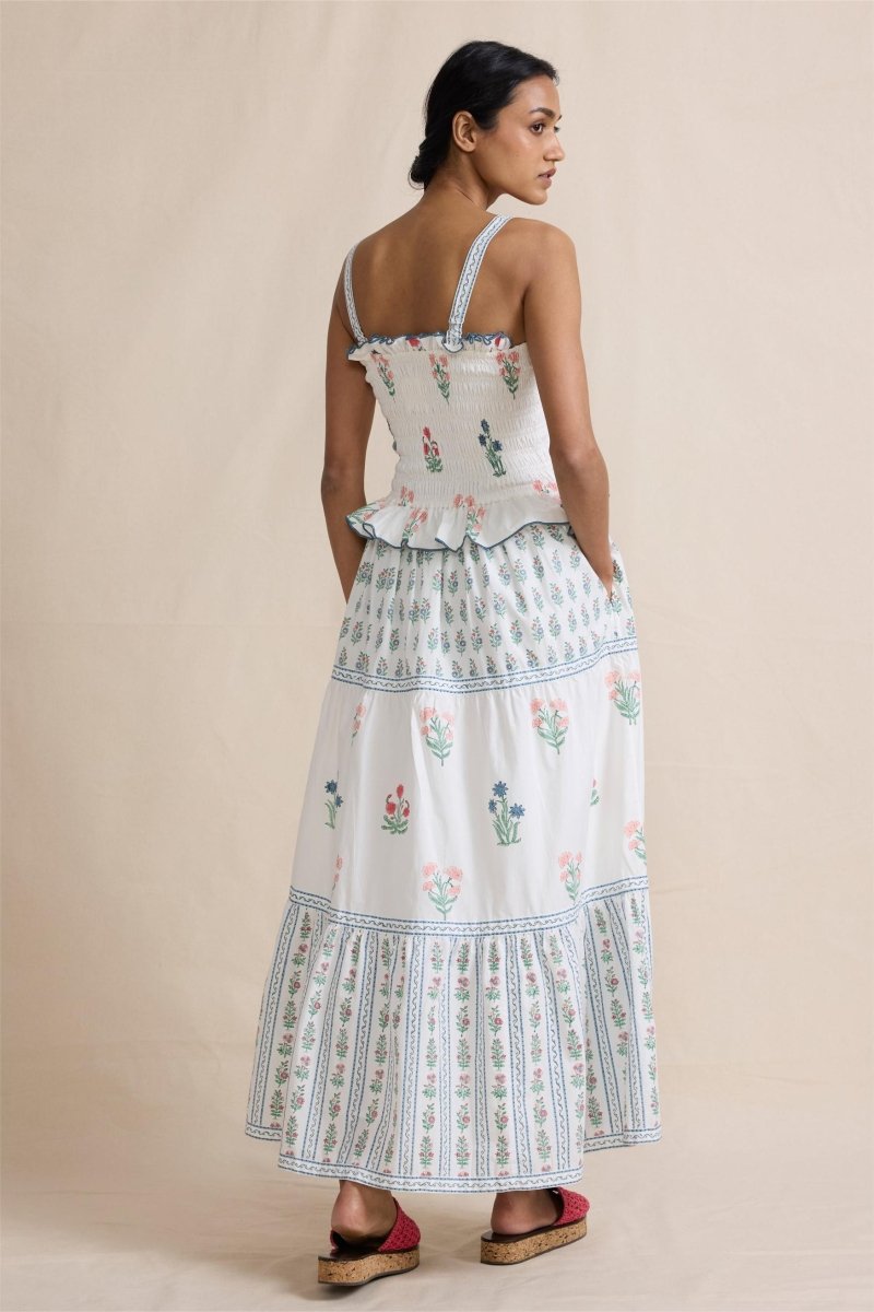 Damla Floral Smocked Cami Maxi Dress