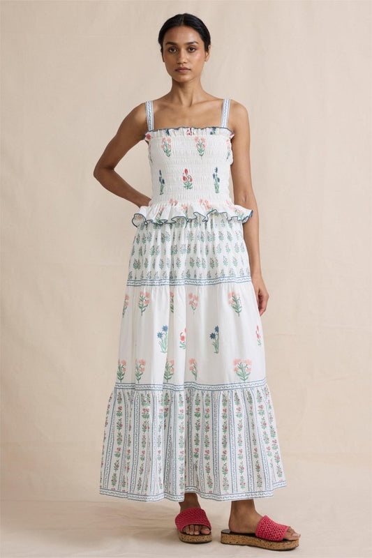 Damla Floral Smocked Cami Maxi Dress