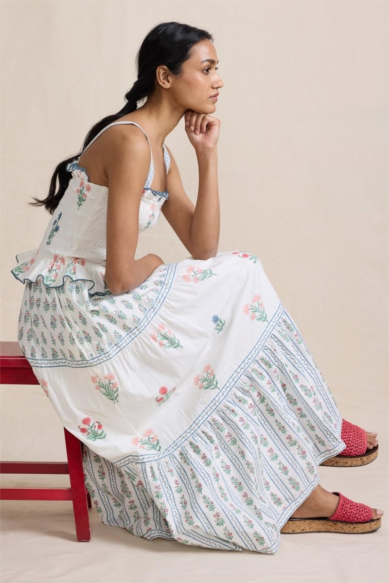 Damla Floral Smocked Cami Maxi Dress