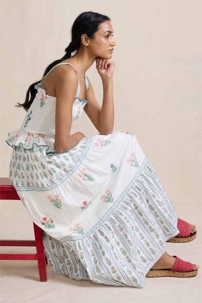 Damla Floral Smocked Cami Maxi Dress