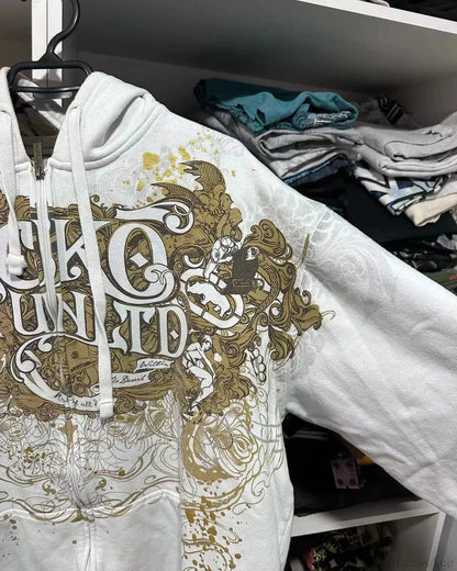 Dark Antique Large Design Hoodie