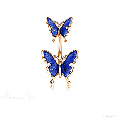 Dark Butterfly Pendant Belly Ring