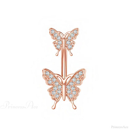 Dark Butterfly Pendant Belly Ring