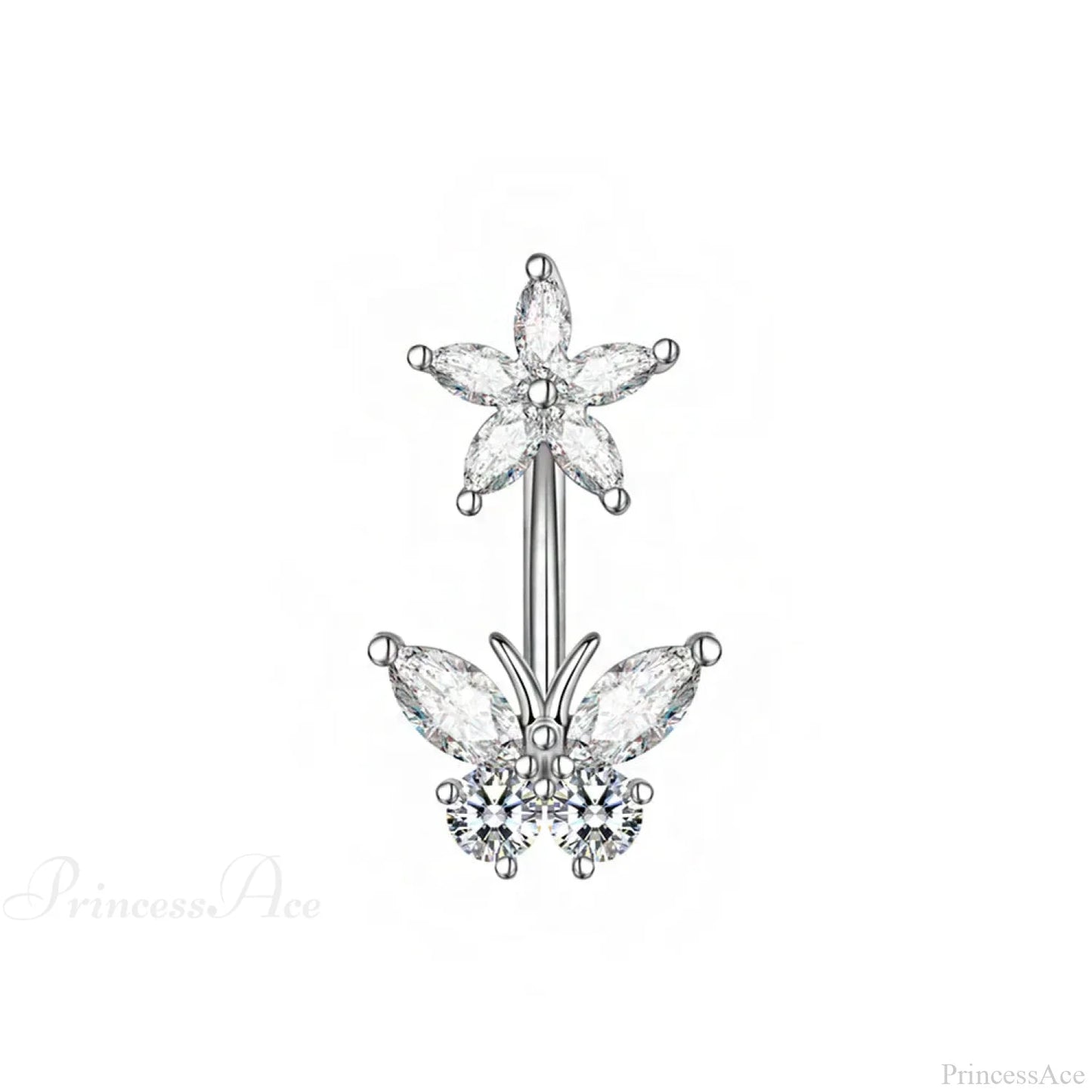 Dark Butterfly Pendant Belly Ring