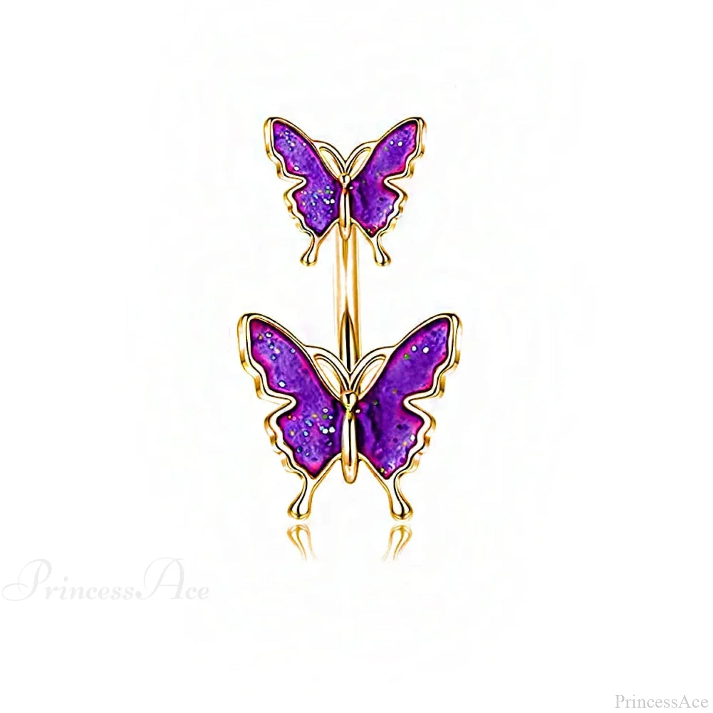 Dark Butterfly Pendant Belly Ring
