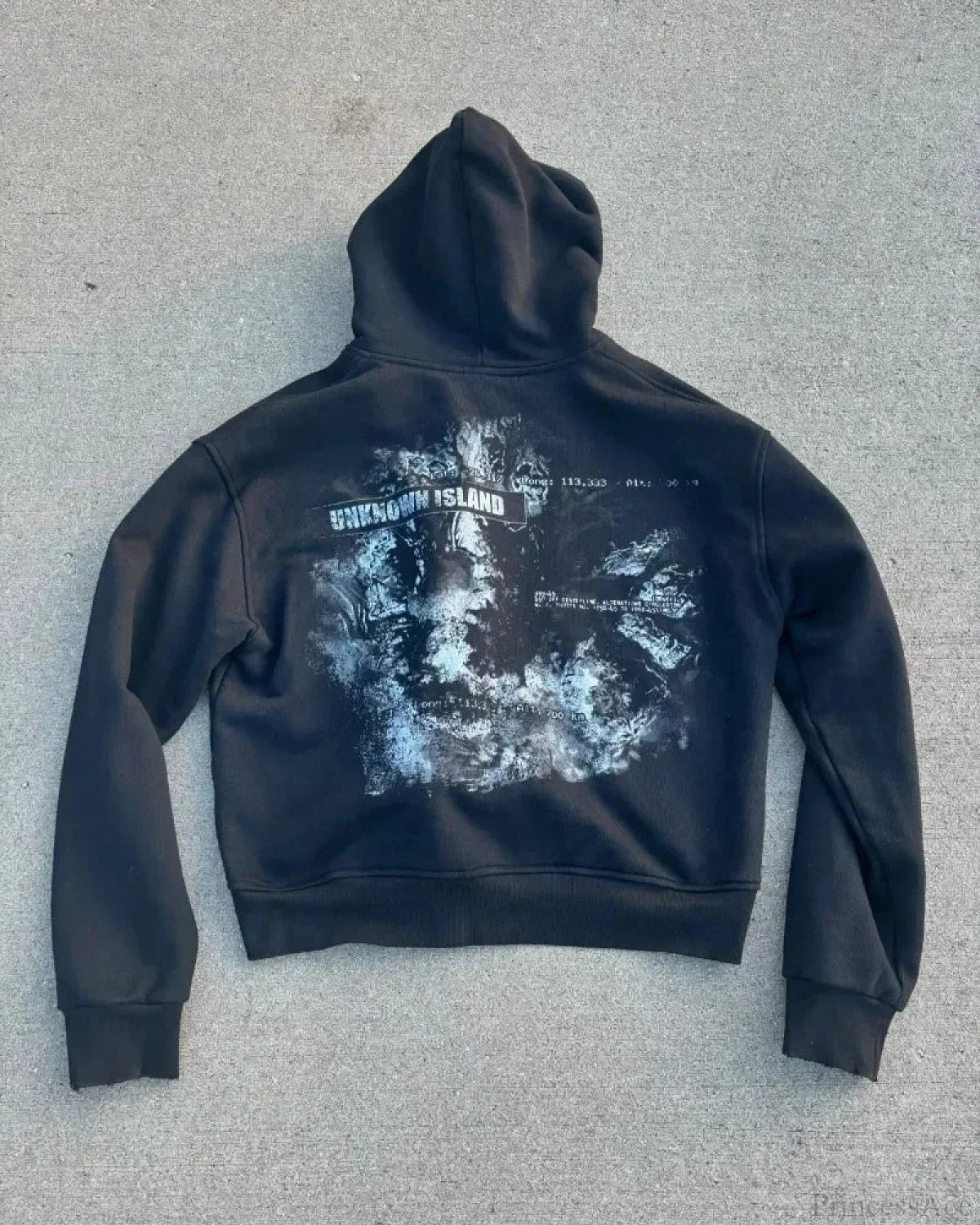 Dark Cartoon Print Pullover Hoodie