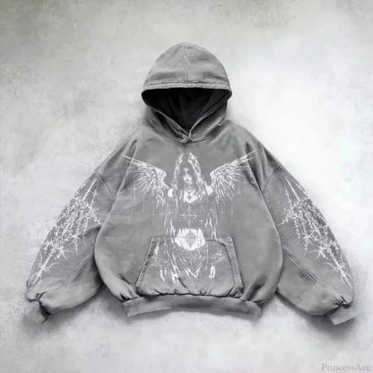 Dark Crimson Oversize Zipper Hoodie