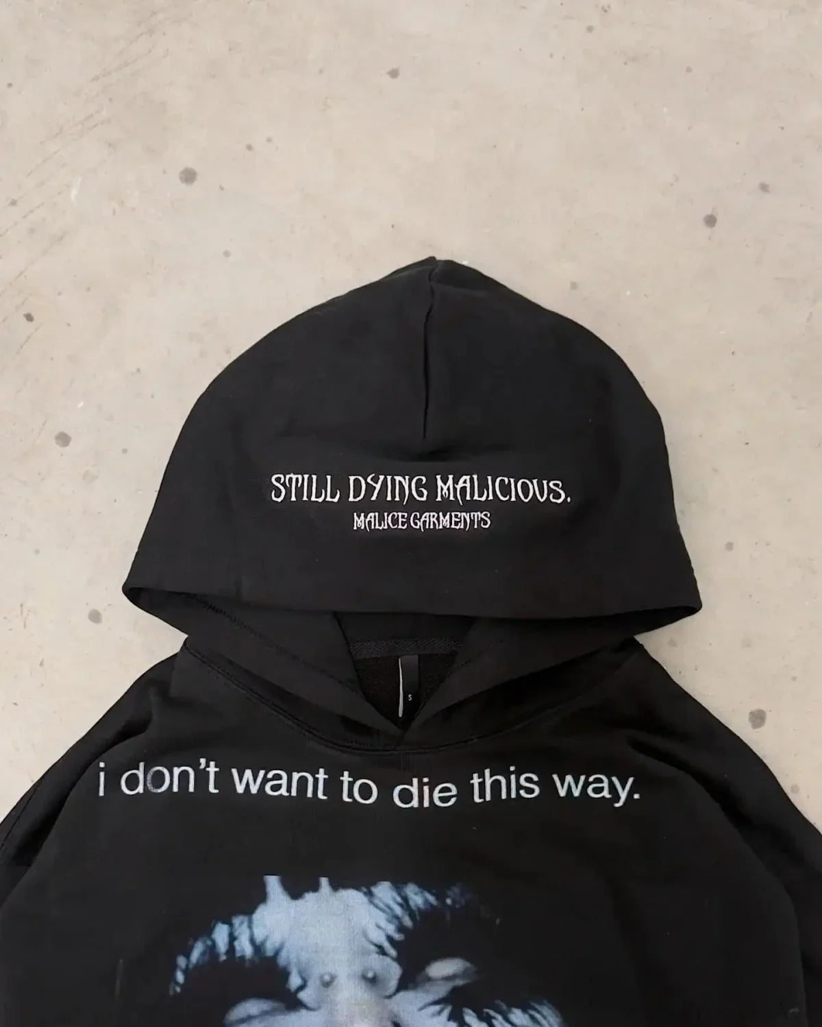 Dark Dirty Pictorial Print Hoodie