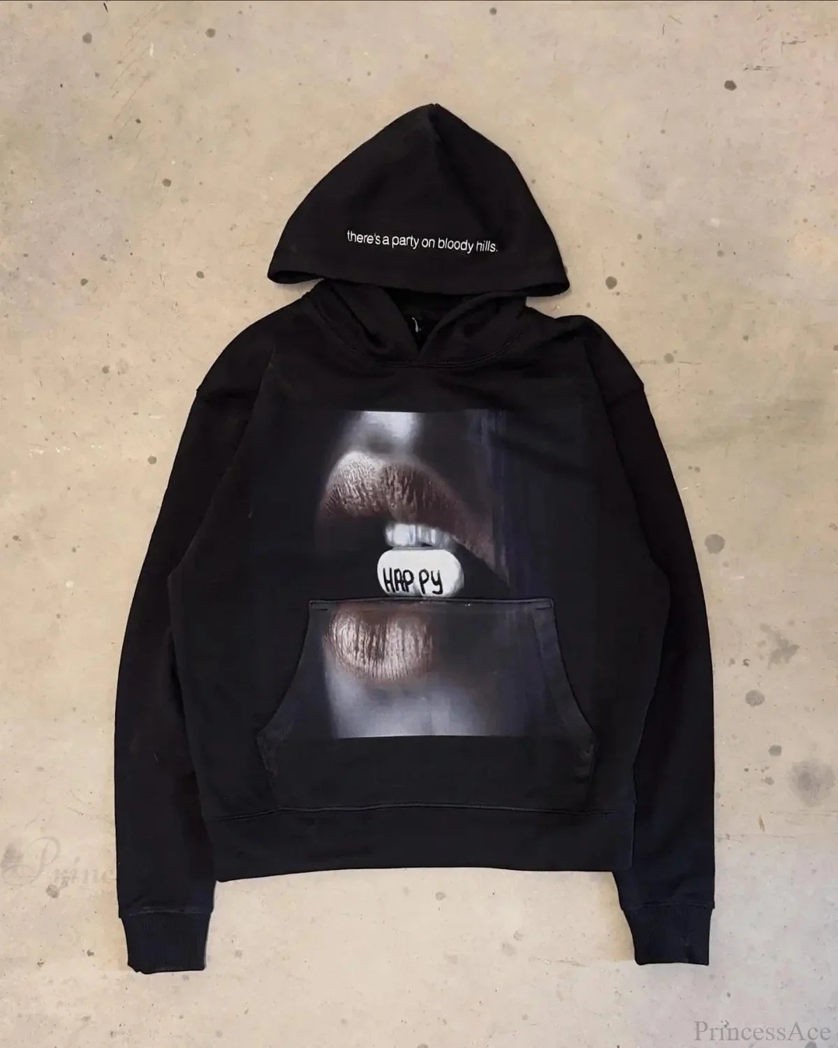 Dark Dirty Pictorial Print Hoodie