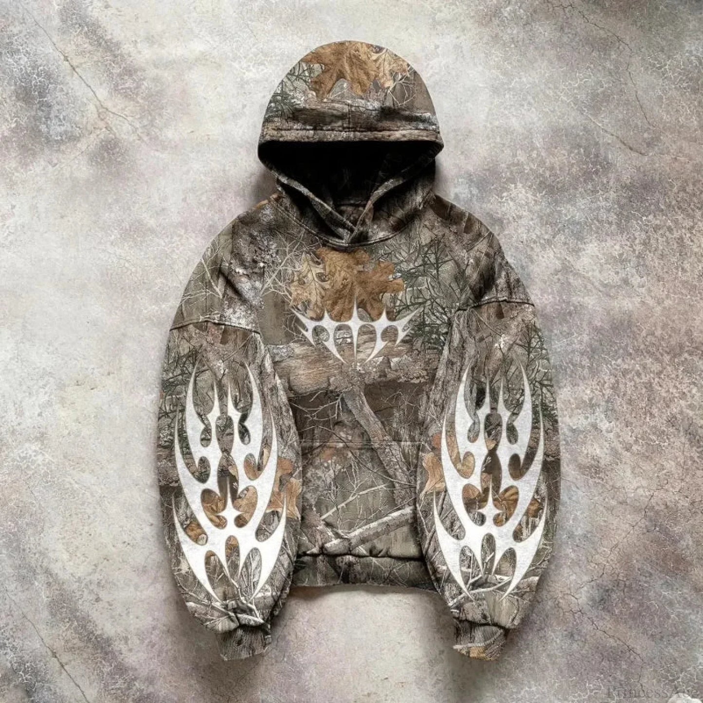 Dark Embroidered Large Hoodie