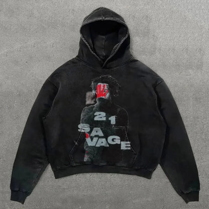 Dark Fashion Design Huge Hoodie
