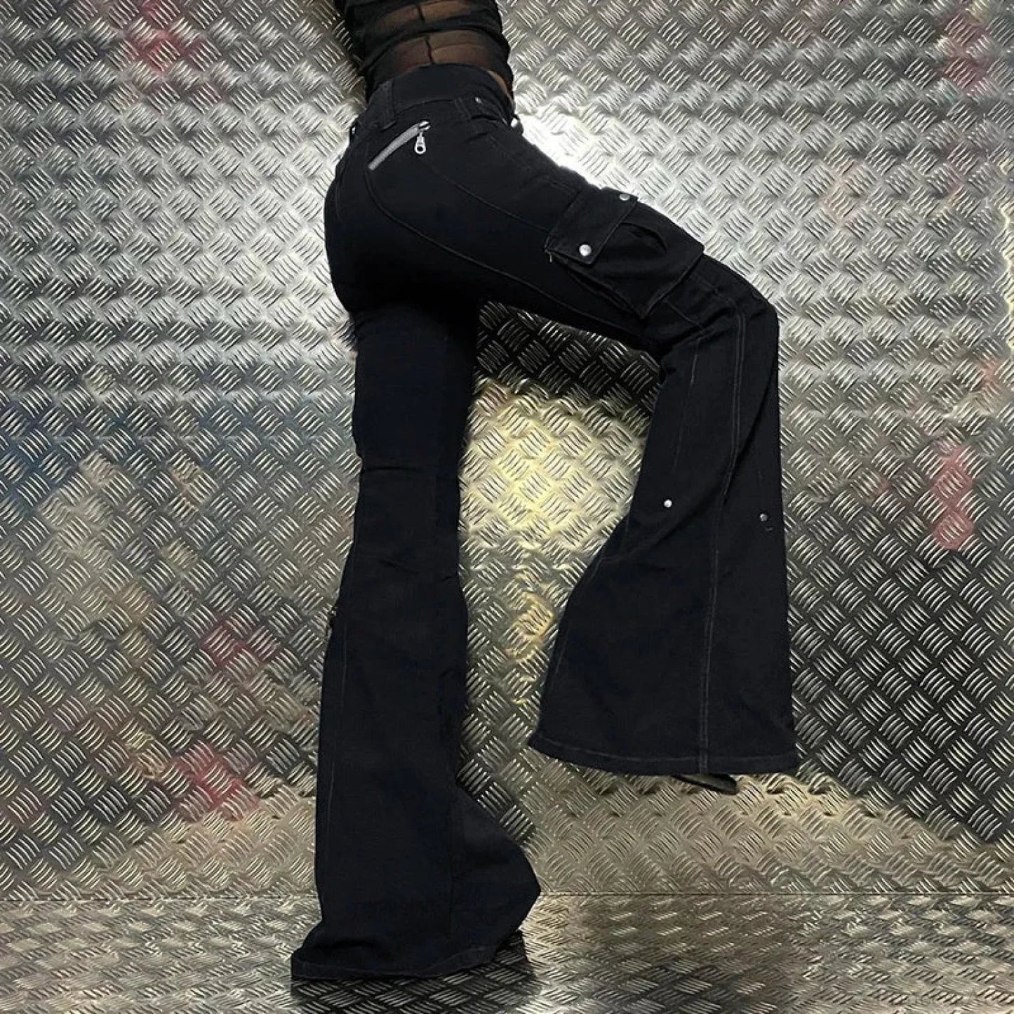 Dark Fashion Slender Denim Trouser