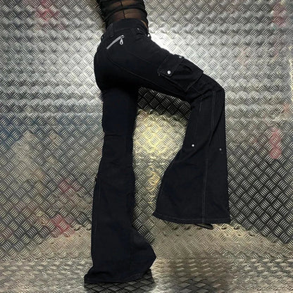 Dark Fashion Slender Denim Trouser