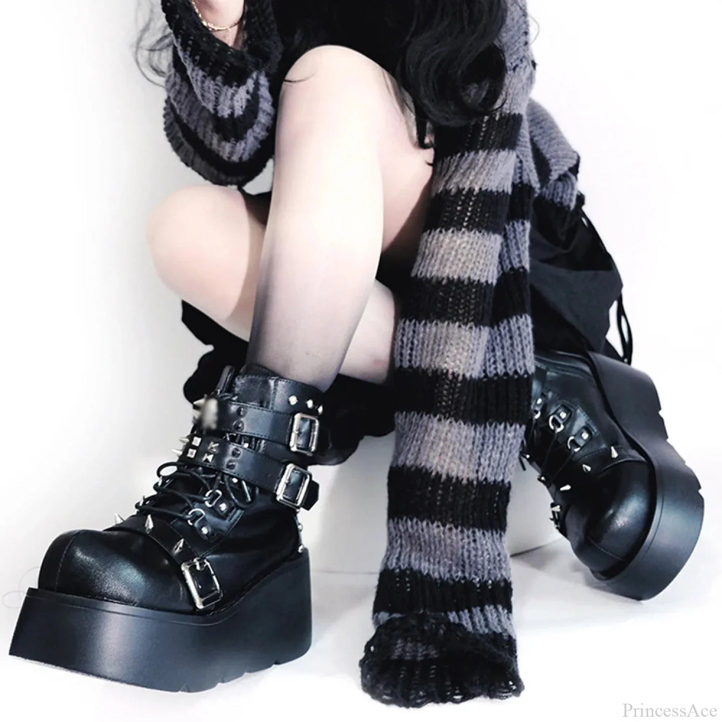 Dark FOX Platform Gothic Fight Boot