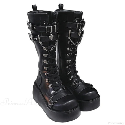 Dark FOX Platform Gothic Fight Boot