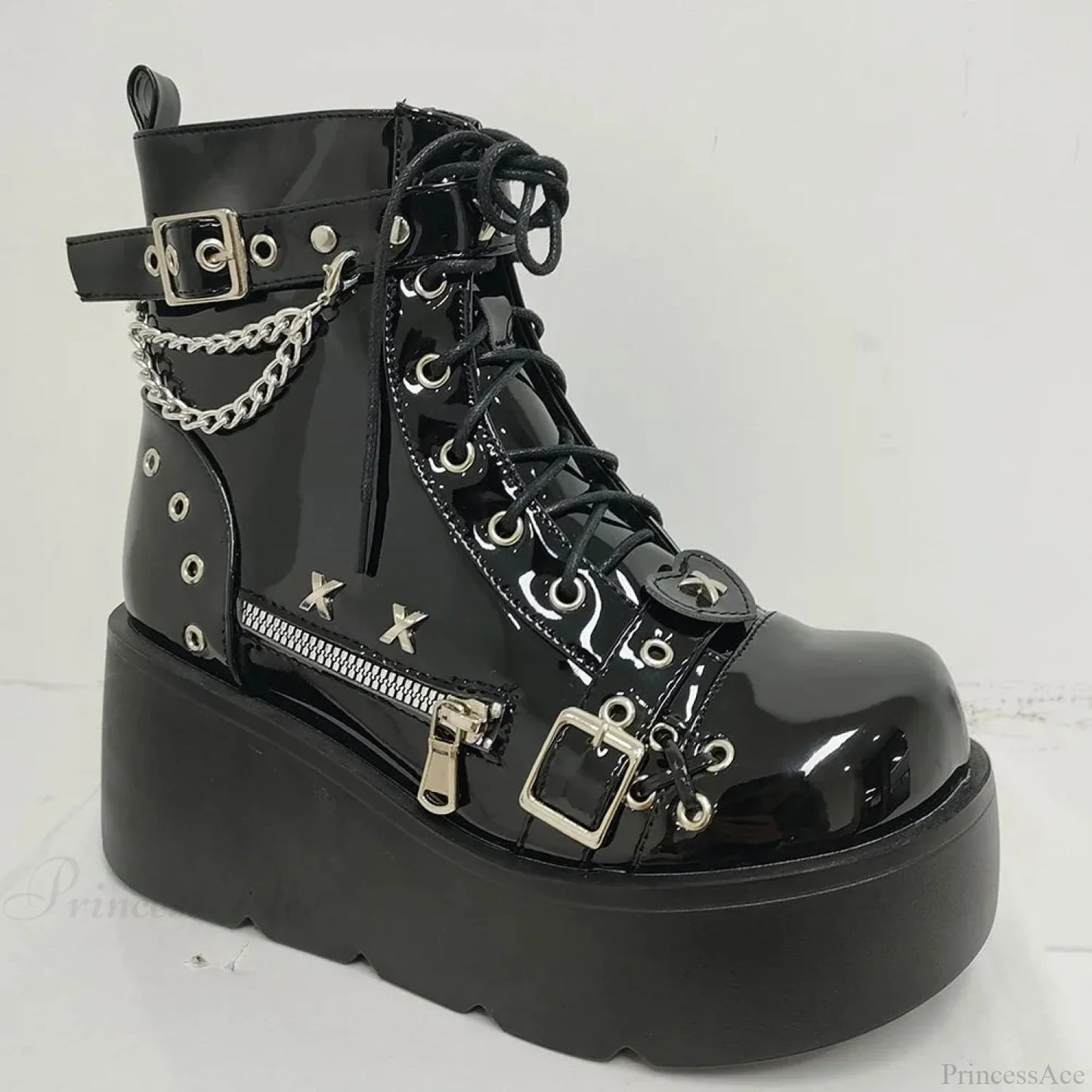 Dark FOX Platform Gothic Fight Boot