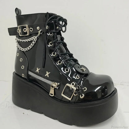Dark FOX Platform Gothic Fight Boot