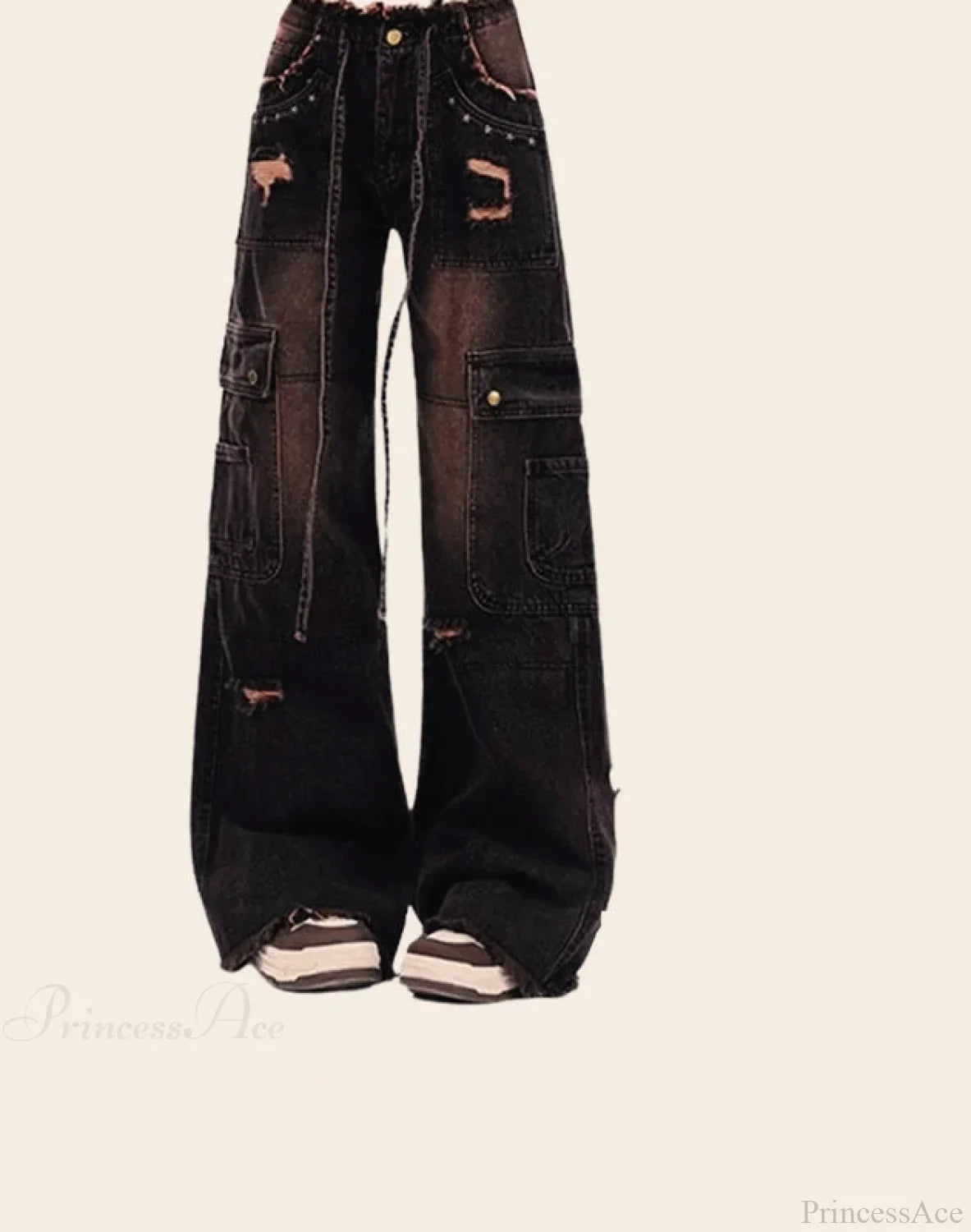Dark Gothic Cargo Denim Pant