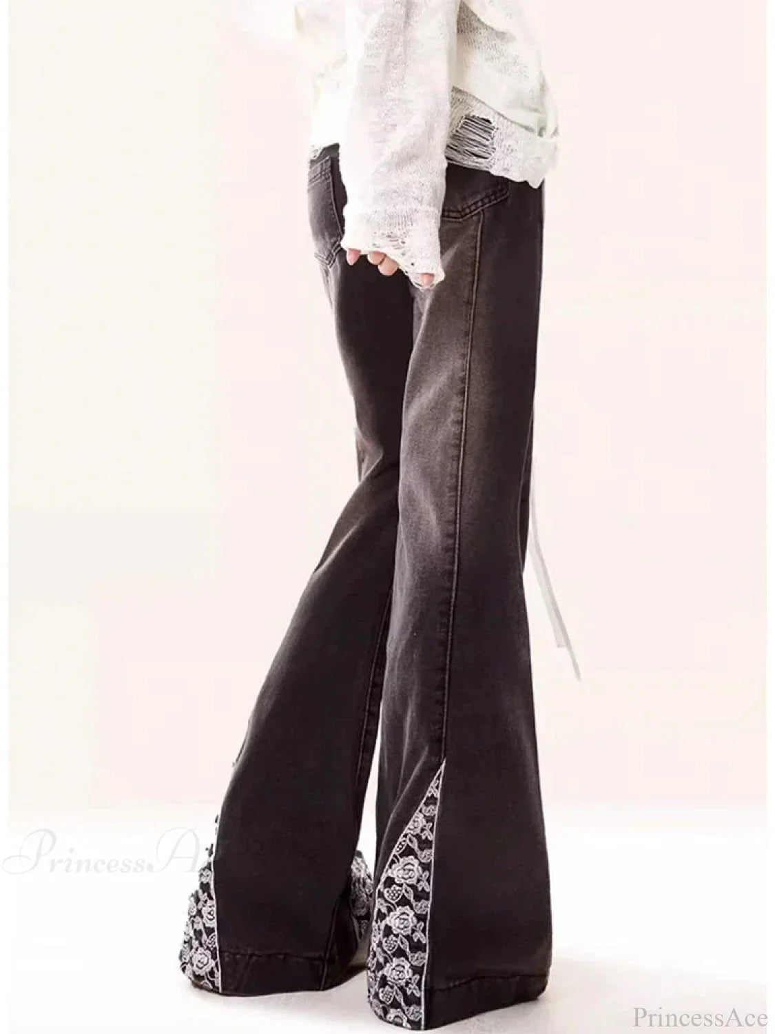 Dark Gothic Flare Denim Trouser