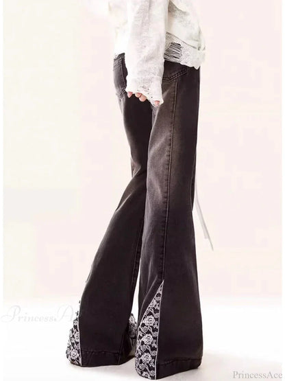 Dark Gothic Flare Denim Trouser