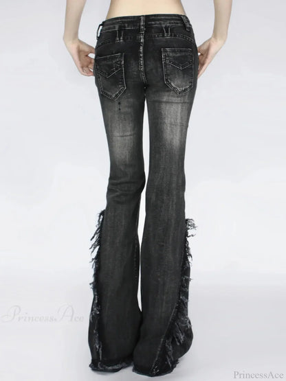 Dark Gothic Loose Flare Trouser