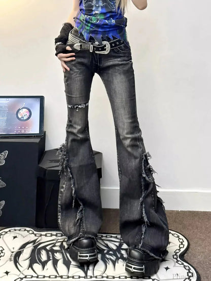 Dark Gothic Loose Flare Trouser