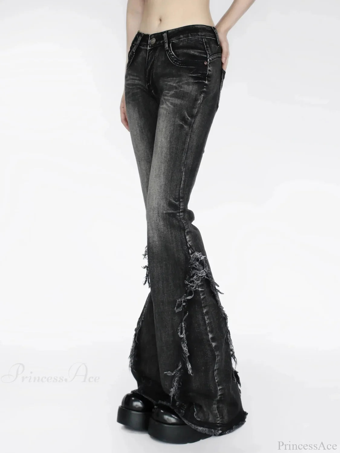 Dark Gothic Loose Flare Trouser