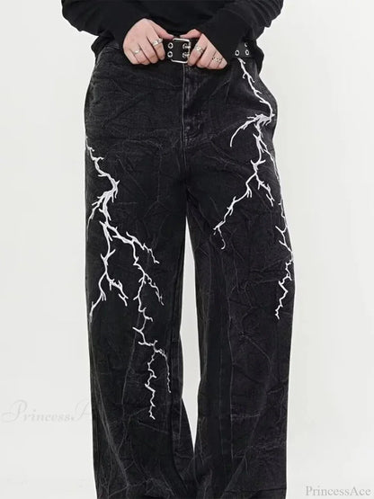 Dark Gothic Loose Harajuku Denim Trouser