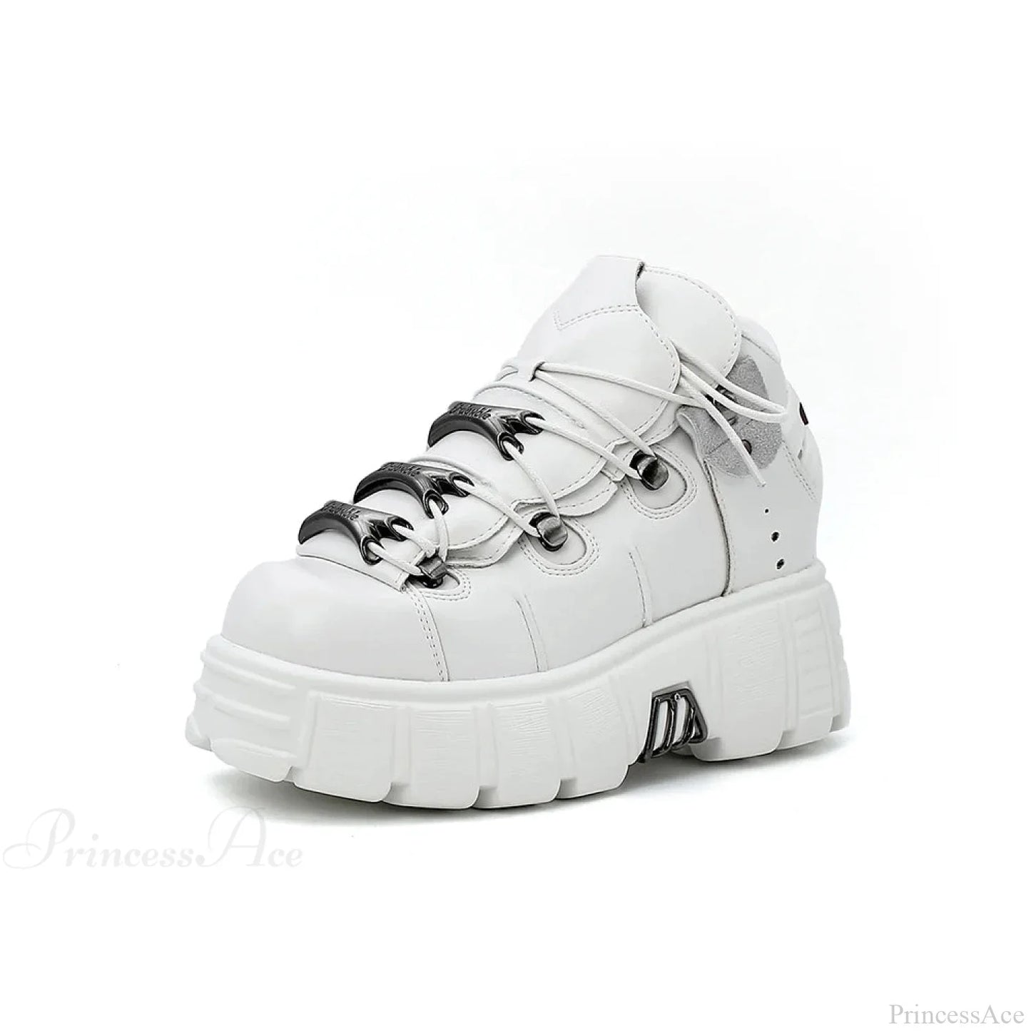 Dark Lace-Up Elevated Ankle Sneaker