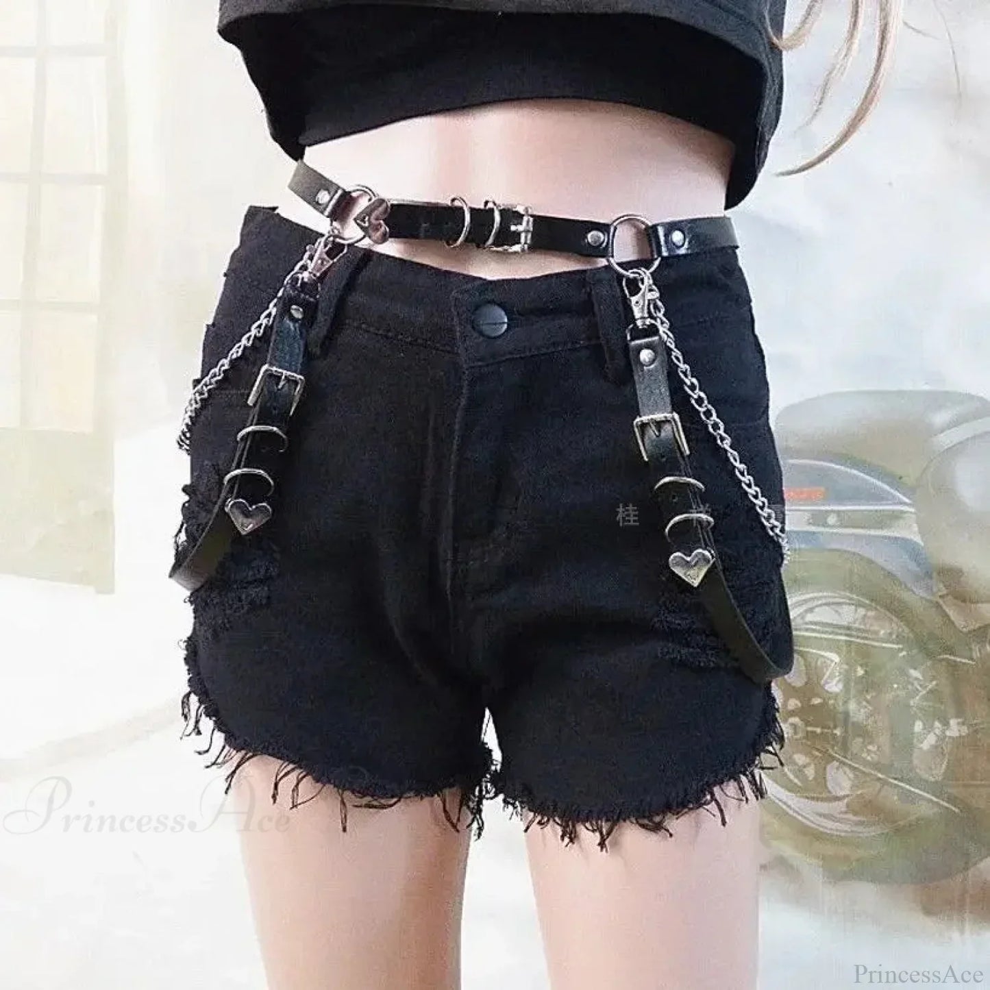 Dark Leather Hip Hop Rebel Belt